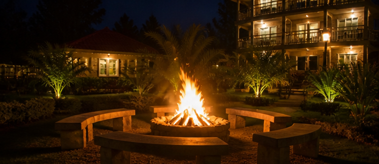 Evening bonfire