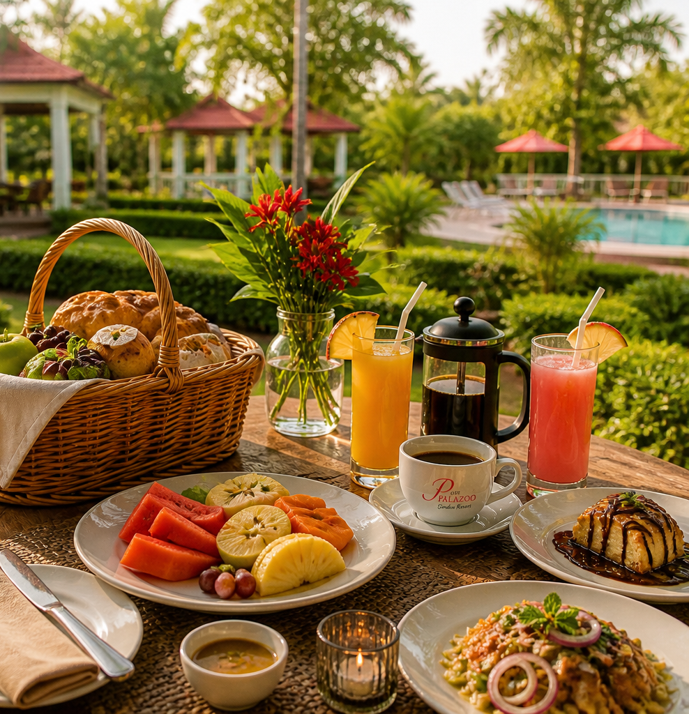Resort dining and plates