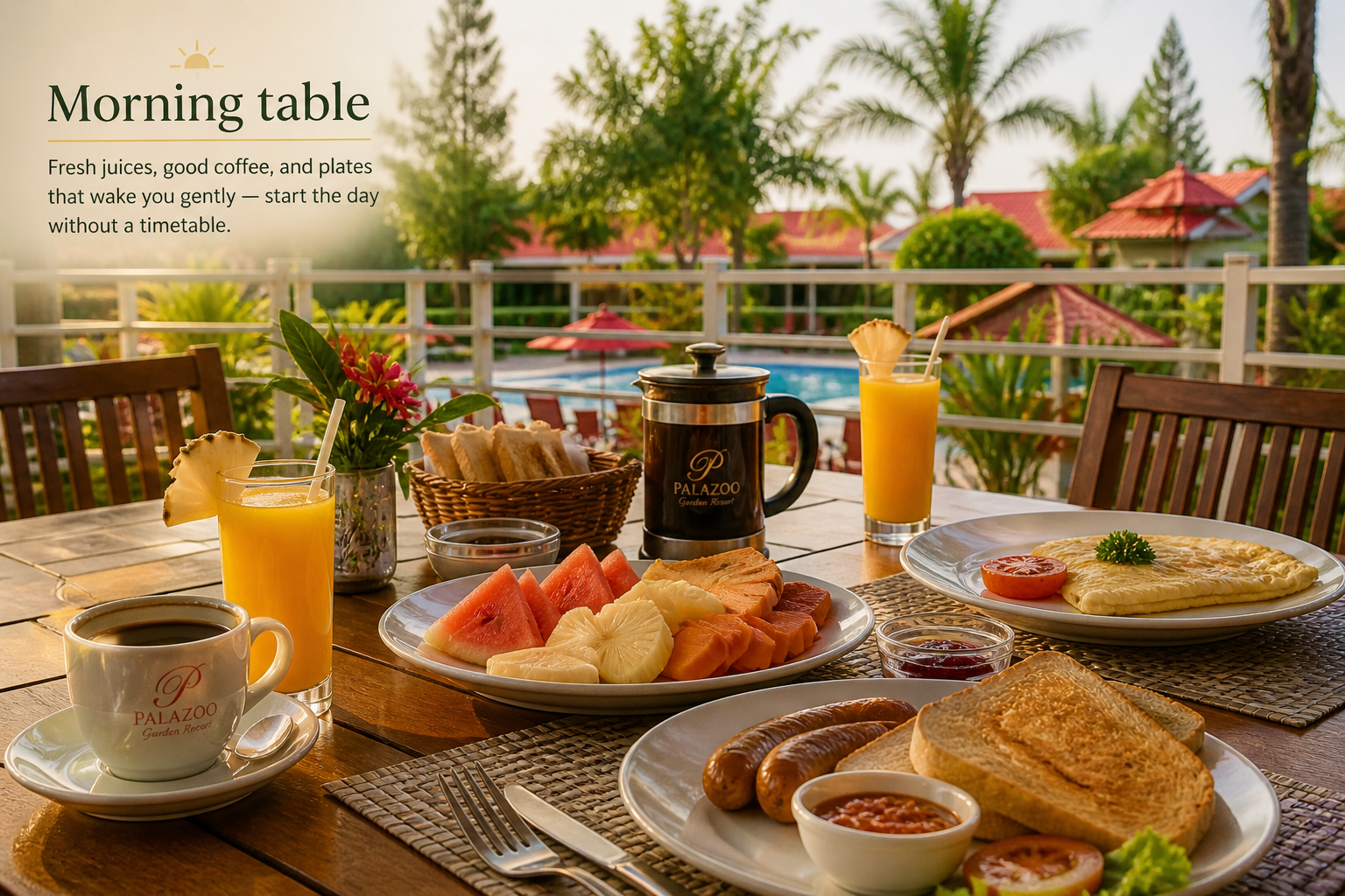 Evening dining at Palazoo